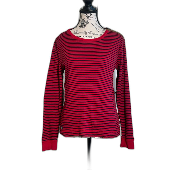 LRL Ralph Lauren Red Stripe Elbow Patch Long Sleeve Shirt Shoulder Zip Large - Picture 3 of 11